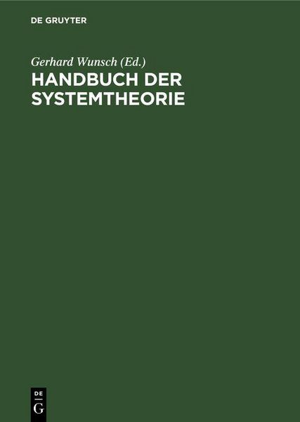 Produktbild: Handbuch der Systemtheorie