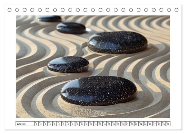 Produktbild: Augenmeditation im Zen Garten (Tischkalender 2026 DIN A5 quer), CALVENDO Monatskalender