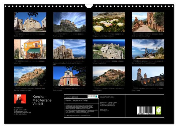 Produktbild: Korsika - Mediterrane Vielfalt (Wandkalender 2026 DIN A3 quer), CALVENDO Monatskalender