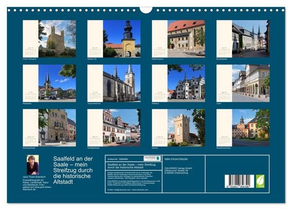 Produktbild: Saalfeld an der Saale &ndash; mein Streifzug durch die historische Altstadt (Wandkalender 2026 DIN A3 quer), CALVENDO Monatskalender