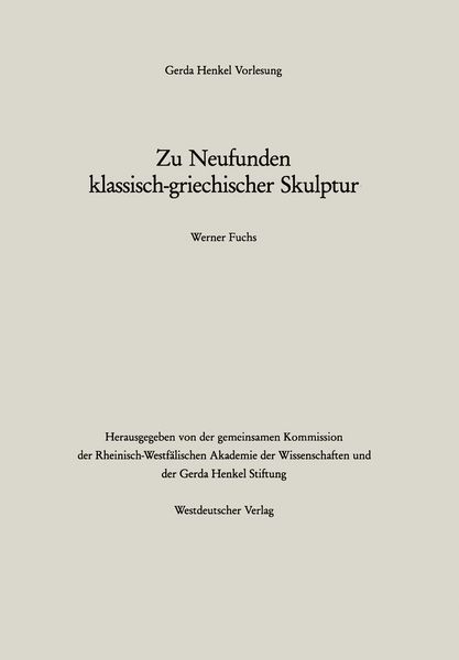 Produktbild: Zu Neufunden klassisch-griechischer Skulptur