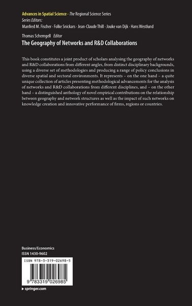 Produktbild: The Geography of Networks and R&D Collaborations