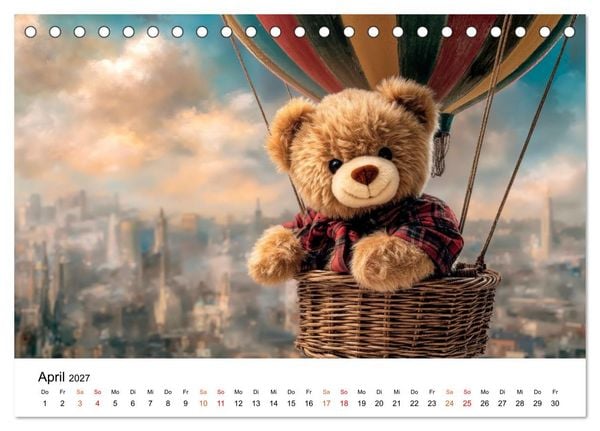 Produktbild: Teddyb&auml;r - klein aber oho (Tischkalender 2027 DIN A5 quer), CALVENDO Monatskalender
