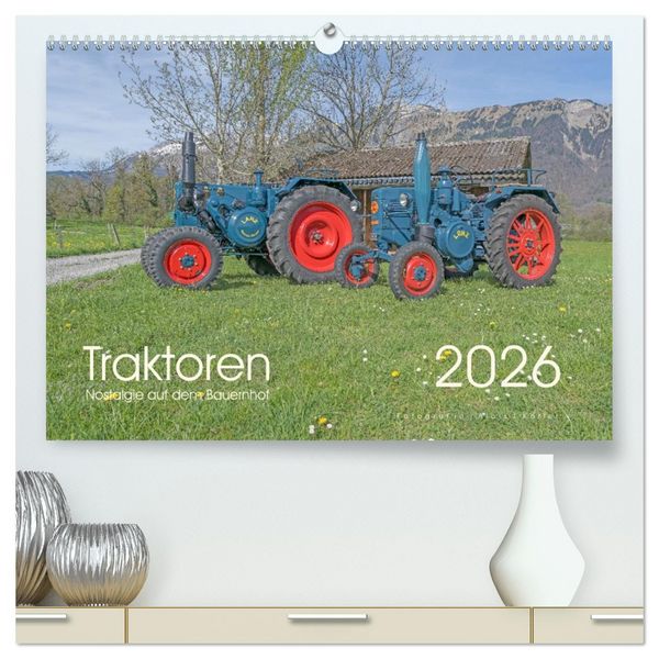 Produktbild: Traktoren &ndash; Nostalgie auf dem Bauernhof (hochwertiger Premium Wandkalender 2026 DIN A2 quer), Kunstdruck in Hochglanz