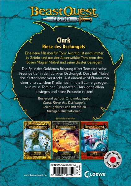 Produktbild: Beast Quest Legend (Band 8) - Clark, Riese des Dschungels
