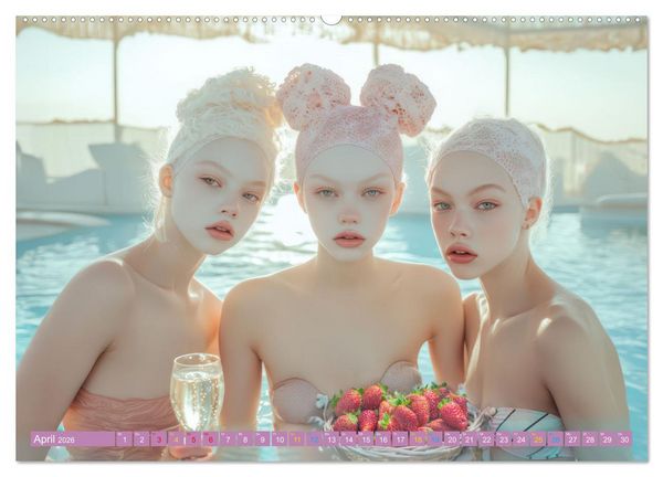 Produktbild: Albino Frauen - Kunstvolle Werke (Wandkalender 2026 DIN A2 quer), CALVENDO Monatskalender