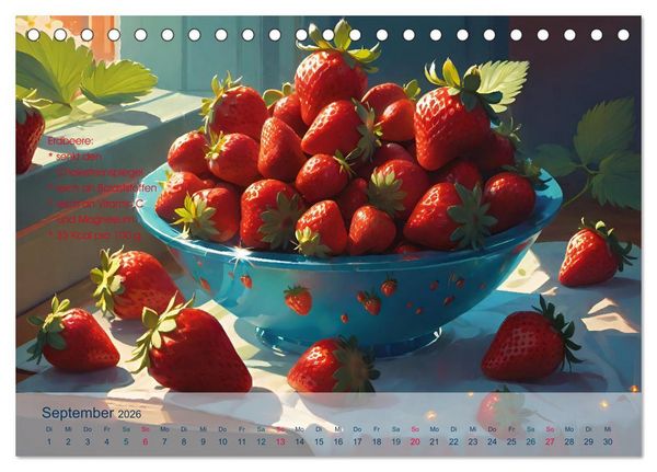 Produktbild: Low Carb Obst und Gem&uuml;se (Tischkalender 2026 DIN A5 quer), CALVENDO Monatskalender