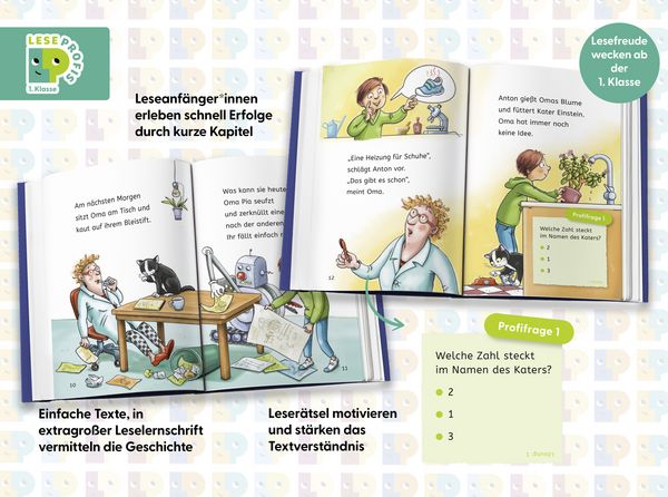 Produktbild: Leseprofis &ndash; Die total verr&uuml;ckte Schrumpf-Maschine, 1. Klasse