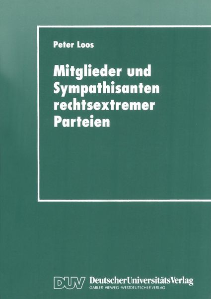 Produktbild: Mitglieder und Sympathisanten rechtsextremer Parteien