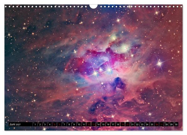 Produktbild: Farbiges Weltall (Wandkalender 2027 DIN A3 quer), CALVENDO Monatskalender