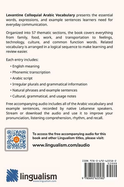Produktbild: Levantine Colloquial Arabic Vocabulary