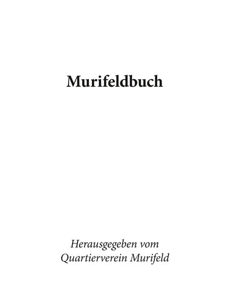 Produktbild: Murifeldbuch