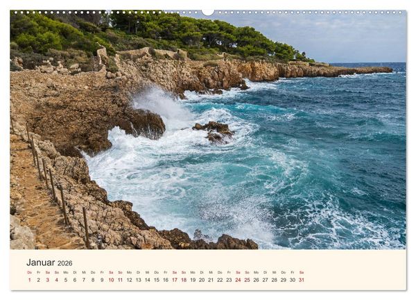 Produktbild: Wundersch&ouml;ne C&ocirc;te d'Azur (Wandkalender 2026 DIN A2 quer), CALVENDO Monatskalender