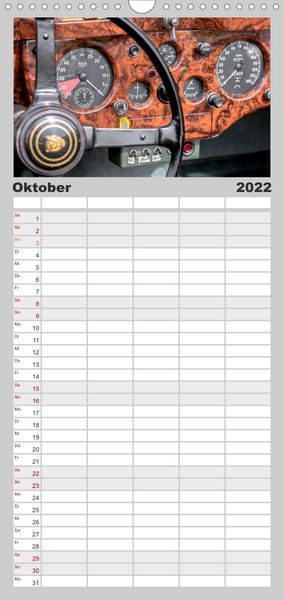 Produktbild: Familienplaner Oldtimer - Cockpits vergangener Zeiten (Wandkalender 2022 , 21 cm x 45 cm, hoch)