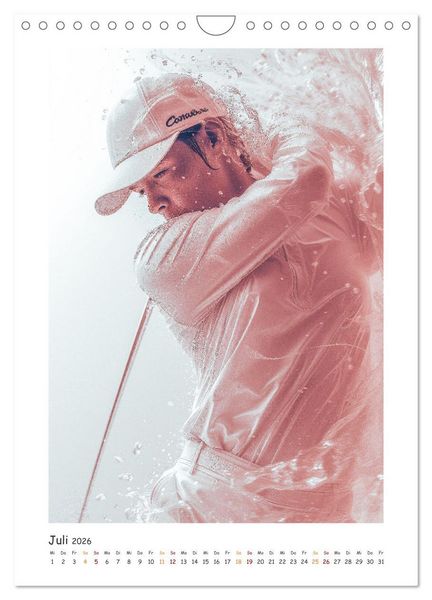 Produktbild: Schwungvolle Eleganz - Die Faszination des Golfsports (Wandkalender 2026 DIN A4 hoch), CALVENDO Monatskalender