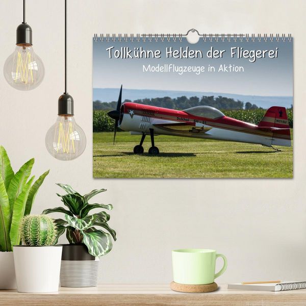 Produktbild: Tollk&uuml;hne Helden der Fliegerei - Modellflugzeuge in Aktion (Wandkalender 2026 DIN A4 quer), CALVENDO Monatskalender