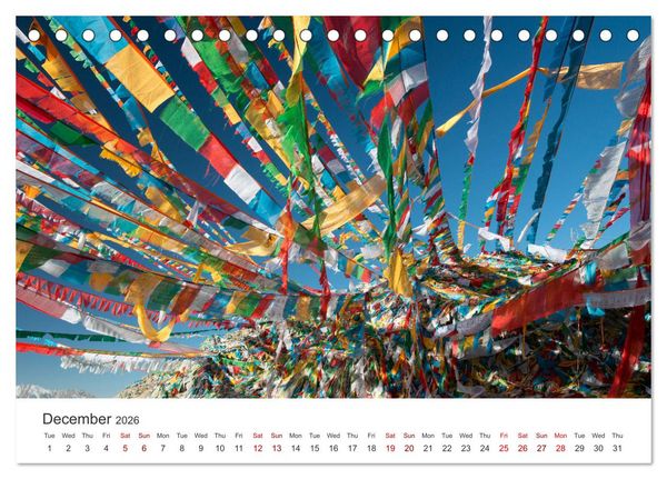 Produktbild: Tibet Monastery and landscapes (Desk Calendar 2026 DIN A5 landscape), CALVENDO 12 Month DeskCalendar