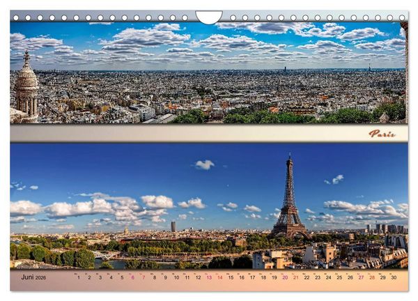 Produktbild: St&auml;dte der Welt, Panoramen (Wandkalender 2026 DIN A4 quer), CALVENDO Monatskalender