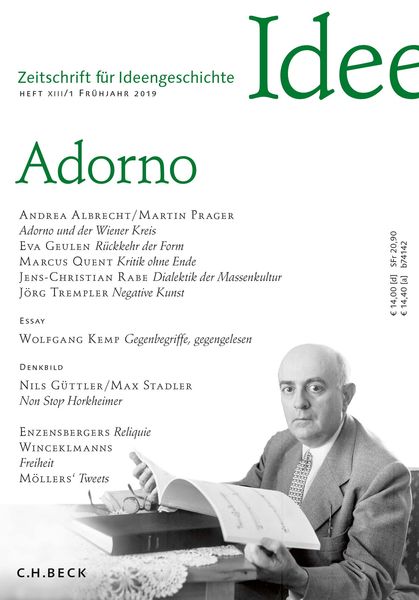 Produktbild: Zeitschrift f&uuml;r Ideengeschichte Heft XIII/1 Fr&uuml;hjahr 2019
