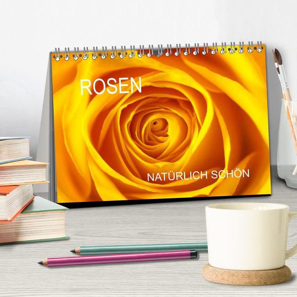 Produktbild: Rosen nat&uuml;rlich sch&ouml;n (Tischkalender 2026 DIN A5 quer), CALVENDO Monatskalender
