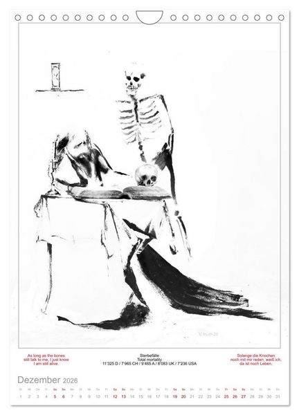 Produktbild: TOTENTANZ HERRENWAHL Haiku Zenga Photo DANCE OF DEATH MEN'S CHOICE (Wandkalender 2026 DIN A4 hoch), CALVENDO Monatskalender