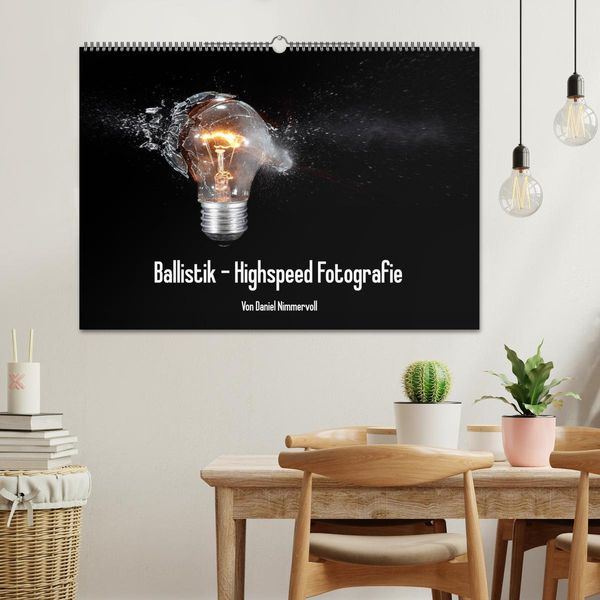 Produktbild: Ballistik Highspeed Fotos (Wandkalender 2026 DIN A2 quer), CALVENDO Monatskalender
