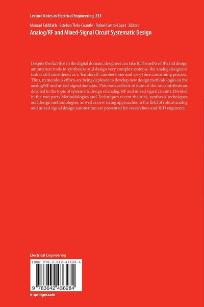 Produktbild: Analog/RF and Mixed-Signal Circuit Systematic Design