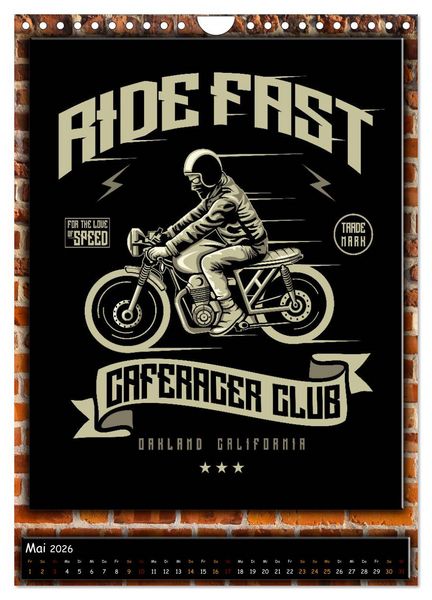 Produktbild: Motorrad - nostalgische Momente (Wandkalender 2026 DIN A4 hoch), CALVENDO Monatskalender