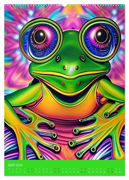 Produktbild: Crazy Neon - Das Farbspektakel (hochwertiger Premium Wandkalender 2026 DIN A2 hoch), Kunstdruck in Hochglanz