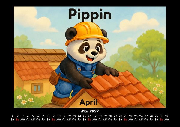 Produktbild: Pippin als Dachdecker-Azubi 2027 Fotokalender DIN A3