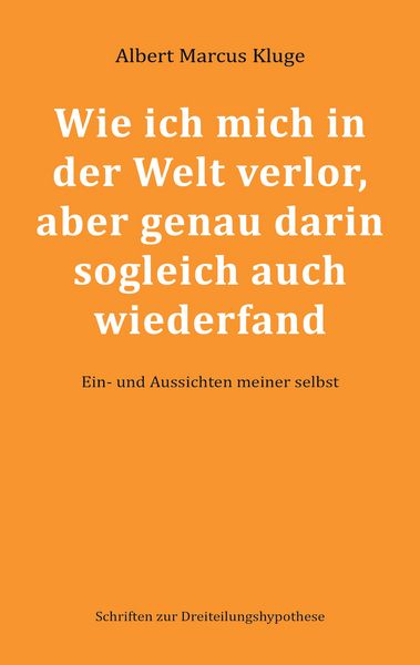 Wie ich mich in der Welt verlor, aber genau darin sogleich auch wiederfand