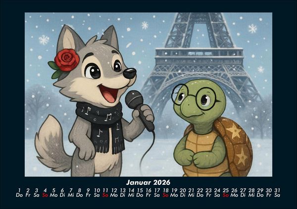 Produktbild: Rose & Taz - Reise um die Welt 2026 Fotokalender DIN A4