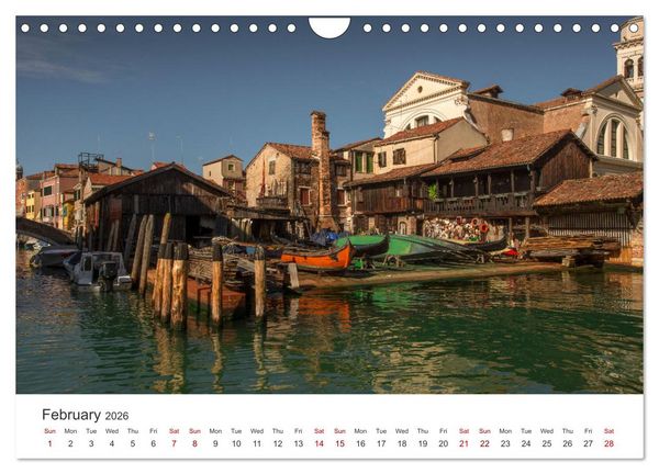 Produktbild: Romantic colors in Venice (Wall Calendar 2026 DIN A4 landscape), CALVENDO 12 Month Wall Calendar