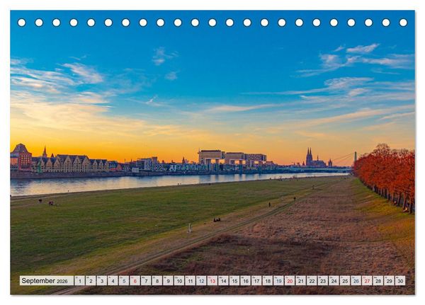 Produktbild: K&ouml;lsche Impressionen bei Tag und Nacht (Tischkalender 2026 DIN A5 quer), CALVENDO Monatskalender