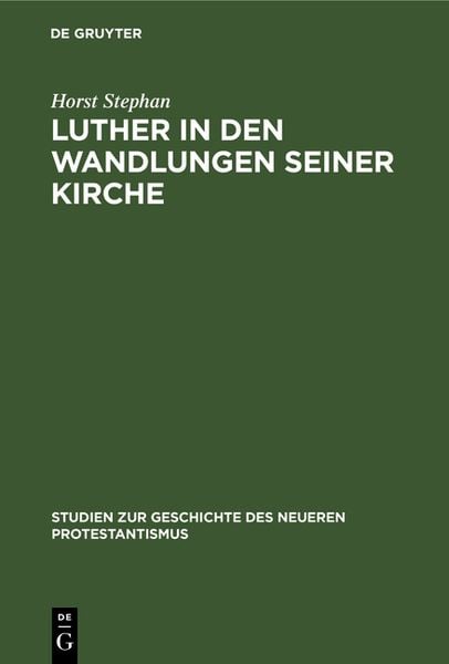 Produktbild: Luther in den Wandlungen seiner Kirche
