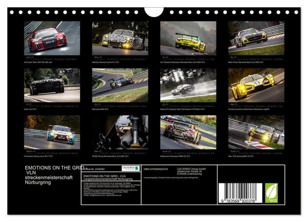 Produktbild: EMOTIONS ON THE GRID - VLN Langstreckenmeisterschaft N&uuml;rburgring (Wandkalender 2027 DIN A4 quer), CALVENDO Monatskalender