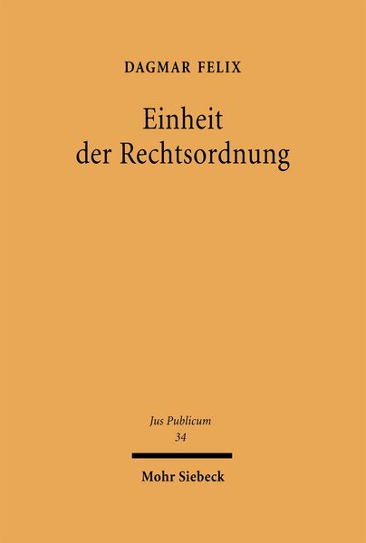 Produktbild: Einheit der Rechtsordnung