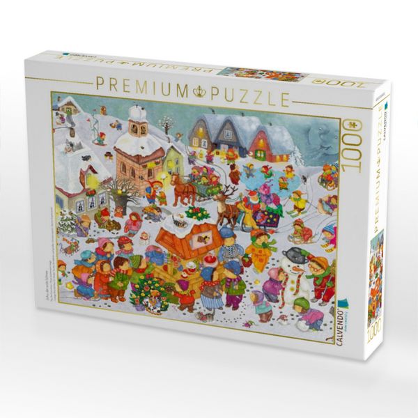 Produktbild: CALVENDO Puzzle Juhu, der erste Schnee | 1000 Teile Lege-Gr&ouml;&szlig;e 64x48cm Foto-Puzzle f&uuml;r gl&uuml;ckliche Stunden