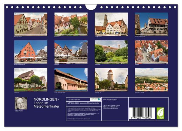 Produktbild: N&Ouml;RDLINGEN - Leben im Meteoritenkrater (Wandkalender 2026 DIN A4 quer), CALVENDO Monatskalender