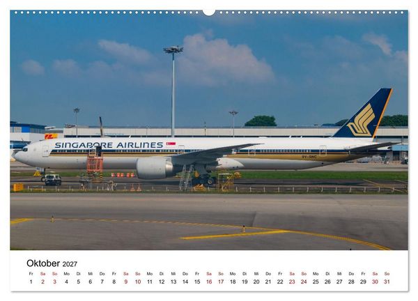 Produktbild: Singapore Airlines - Die ganze Flotte (Wandkalender 2027 DIN A2 quer), CALVENDO Monatskalender