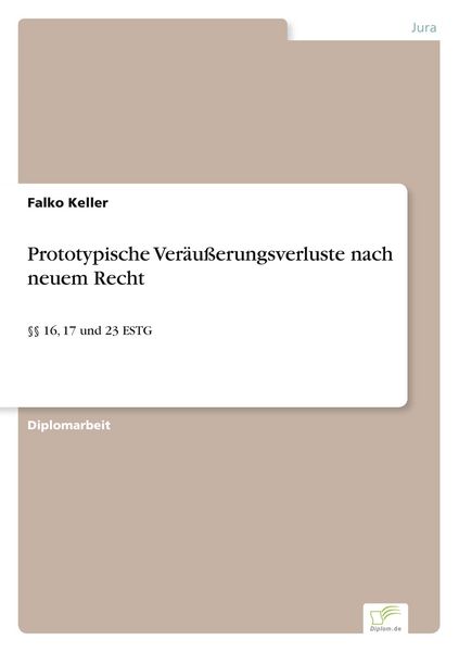 Produktbild: Prototypische Ver&auml;u&szlig;erungsverluste nach neuem Recht