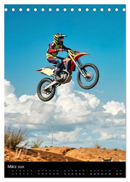 Produktbild: Adrenalin am Limit - Grenzenlose Motocross Action (Tischkalender 2026 DIN A5 hoch), CALVENDO Monatskalender