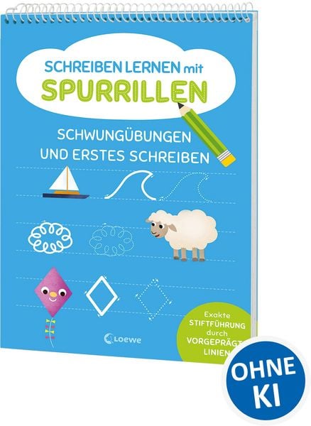 Produktbild: Schreiben lernen mit Spurrillen - Schwung&uuml;bungen und erstes Schreiben