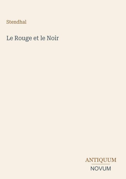 Produktbild: Le Rouge et le Noir