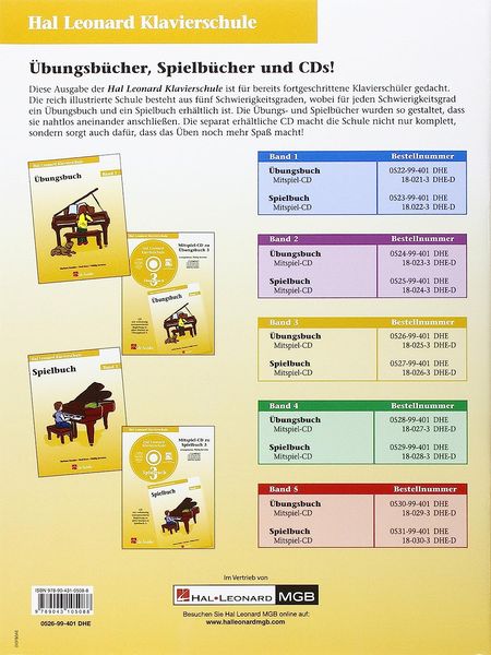 Produktbild: Leonard, H: Klavierschule &Uuml;bungsbuch 3 + CD