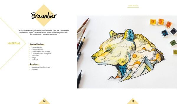 Produktbild: Animals &ndash; 25 Tiere zeichnen mit Watercolor-Effekt