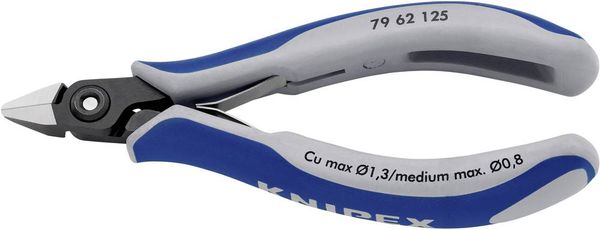 Produktbild: Knipex 79 62 125 Elektronik- u. Feinmechanik Seitenschneider ohne Facette 125mm