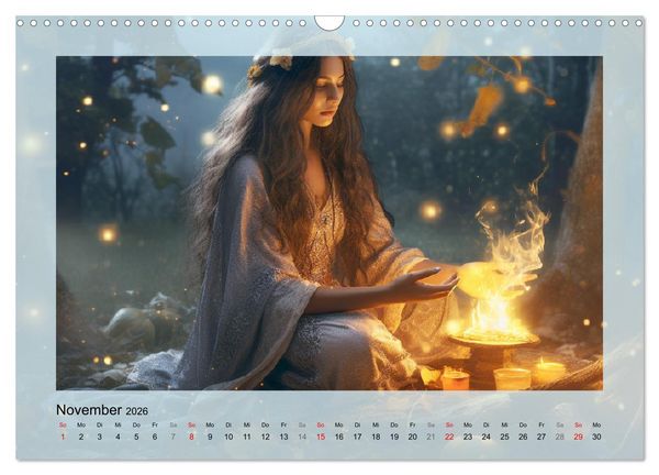 Produktbild: Avalons magische Frauen. Geheimnisvolle und Sagenumwobene Insel (Wandkalender 2026 DIN A3 quer), CALVENDO Monatskalender