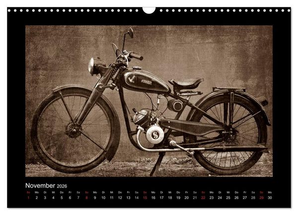 Produktbild: Motorrad Oldtimer (Wandkalender 2026 DIN A3 quer), CALVENDO Monatskalender