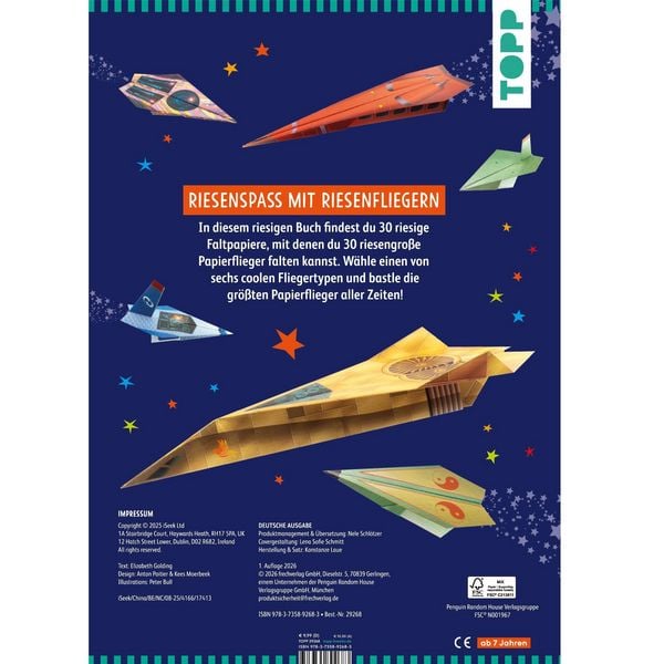 Produktbild: Riesen-Papierflieger